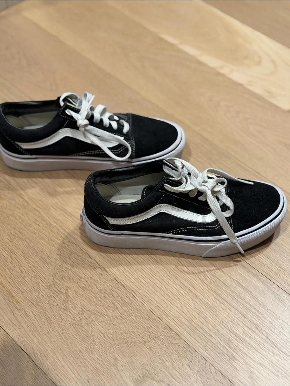Vans Old Skool Black and White Low-Top Sneakers
